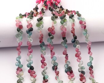 Amazing Brand new Natural WATERMELON TOURMALINE fancy shaped briolettes 5x7 to 8x13 mm 7 inch strand Approx Rare tourmaline E4214