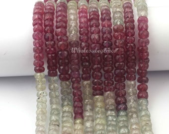 16 inch strand Micro Faceted Rondelle Beads White Sapphire WHOLESALE 3-5 mm approx AAA Quality SALE 70 /%
