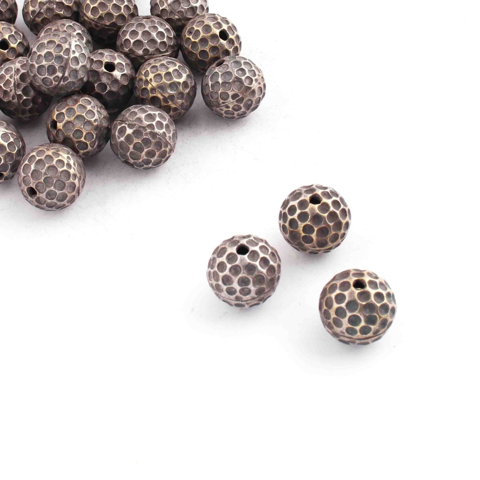 10 Pcs Bali Beads Round Shape Beads 13mmx14mm Brass Bali | Etsy