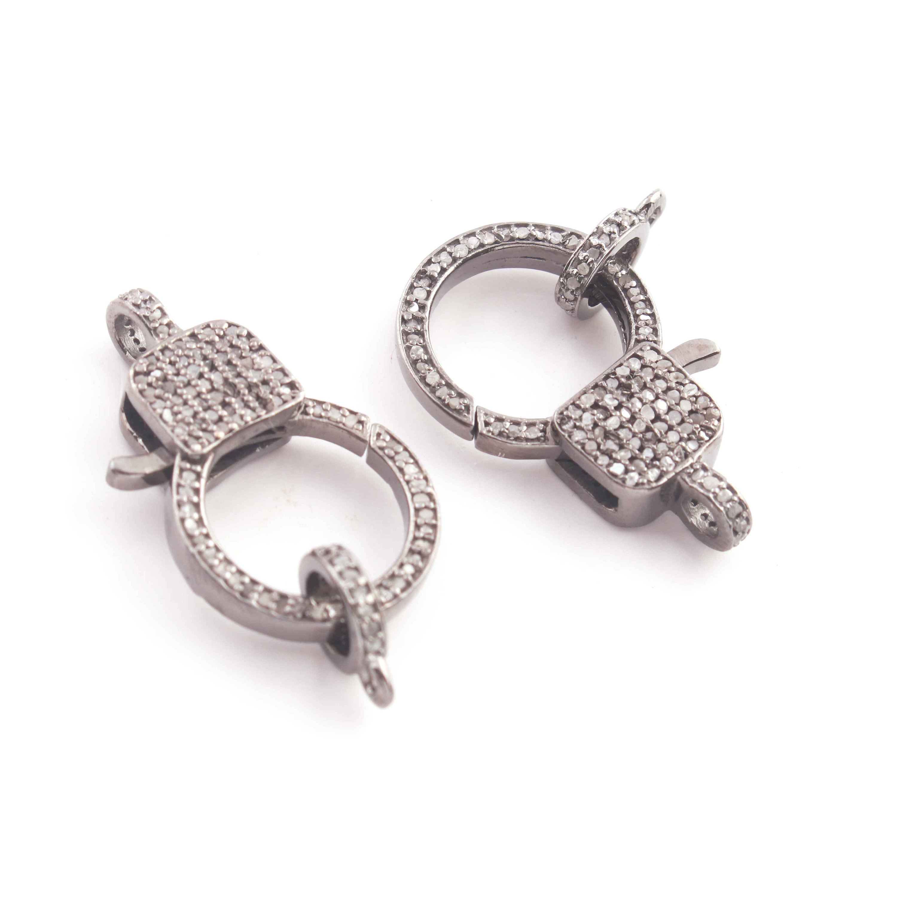 Lobster Clasp 12x24mm - 18K Gold Filled With Cubic Zirconia Micro Pave Hooks