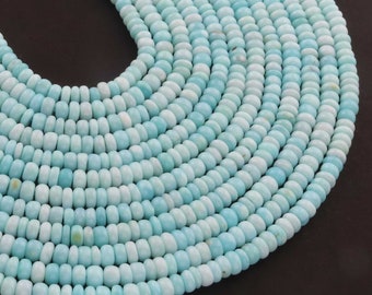 Peru Opal Beads: Rondelle Gemstone Briolettes, 13 Inch Strand