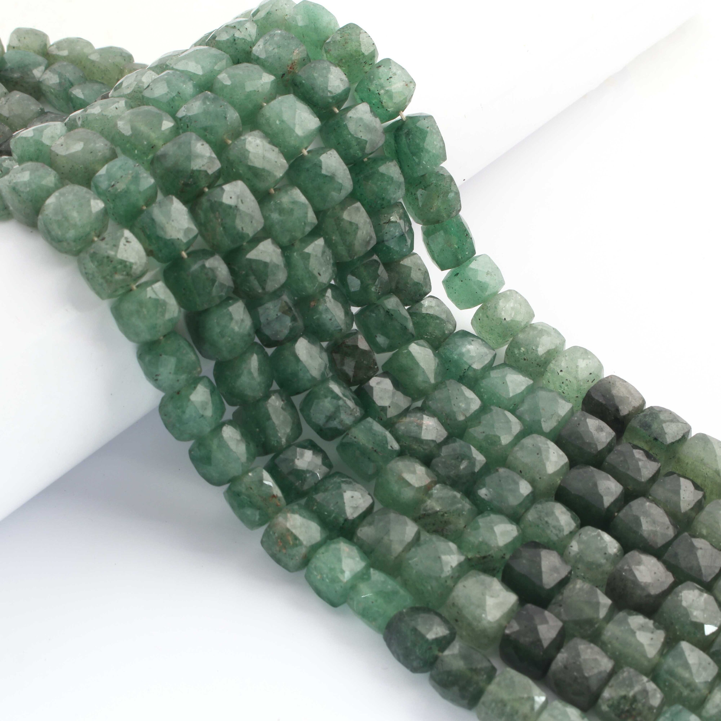 100% Natural Shattuckite Gemstone Beads - Box Shape, Faceted, 3x3mm, 13 Inch Strand (AAA Quality)