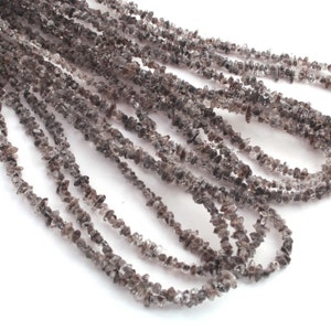 1 Strang Shaded Black Herkimer Diamant Quarz Perlen, Rohe Nugget Perlen, 17 Zoll lang - 2mmx3mm-3mmx8mm HR025