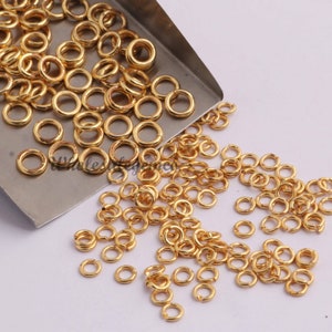 Gold Plated Copper Jump Rings, Gold Copper Rings,  24k Gold Plated, 5mm/7mm/8mm/10mm Open Jump Rings - You Choose GCB020