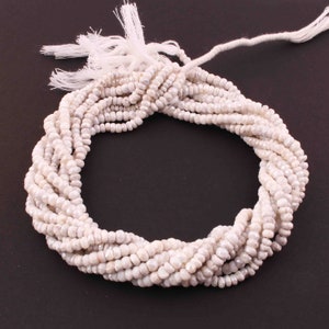1 Strand White Silverite Faceted Rondelles, Roundelle Beads, 13 Inches - 4mm-5mm Gemstone Briolettes, GB01101