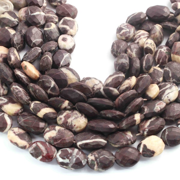 1 Strand Chocolate Jasper Briolette, Oval Shape Faceted Beads, 10 Inches Gemstone Briolettes, 14mmx12mm-18mmx14mm GB01610