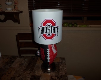 University of OHIO STATE BUCKEYES Football Table Lamp (Handcrafted)