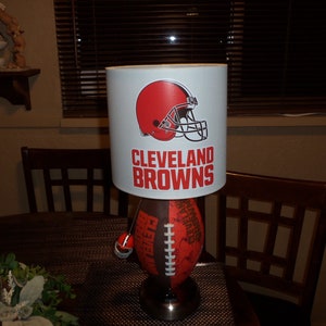 CLEVELAND BROWNS FOOTBALL Table Lamp (Handcrafted)