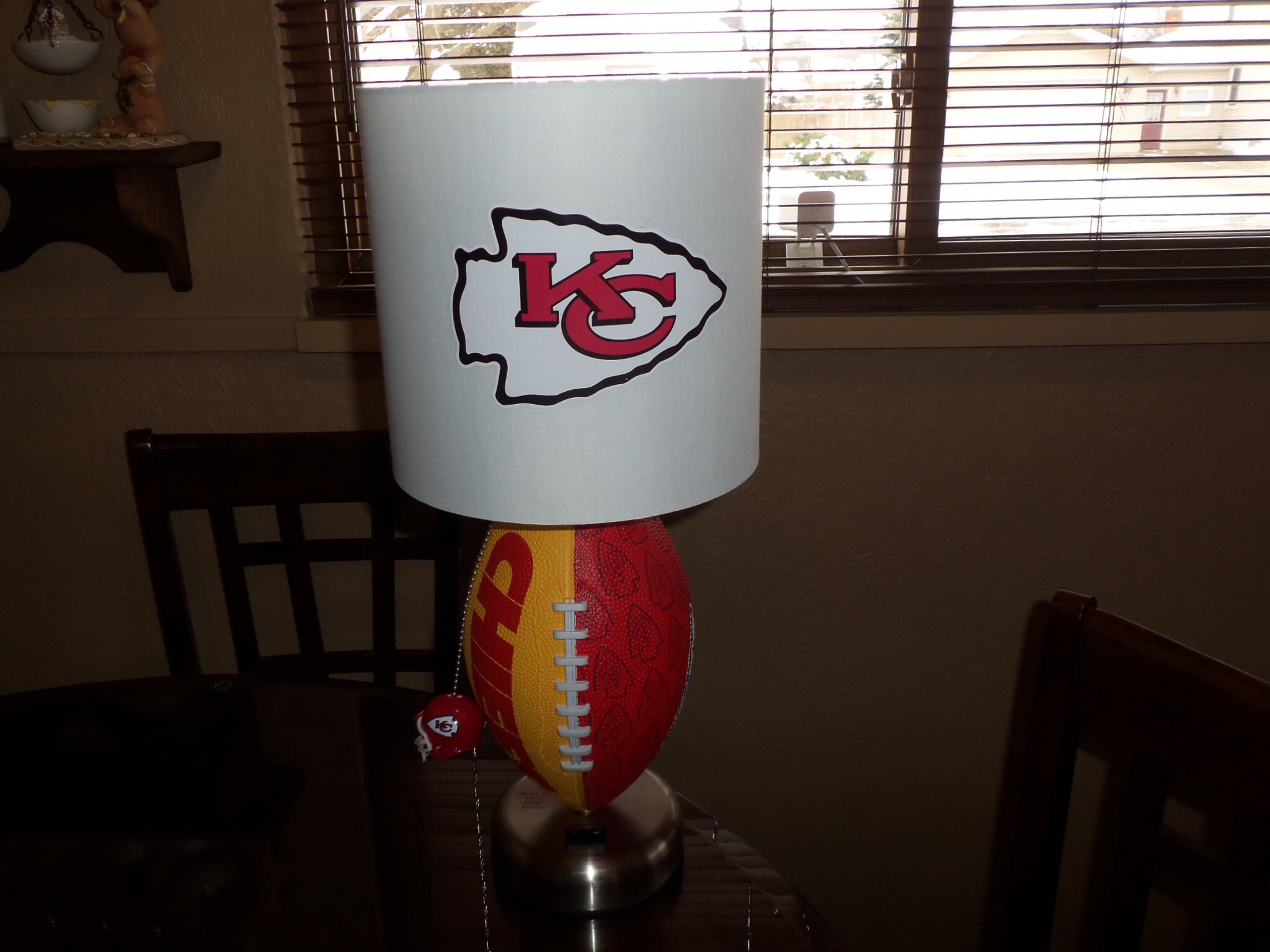 KANSAS CITY CHIEFS Football Table Lamp handcrafted Etsy