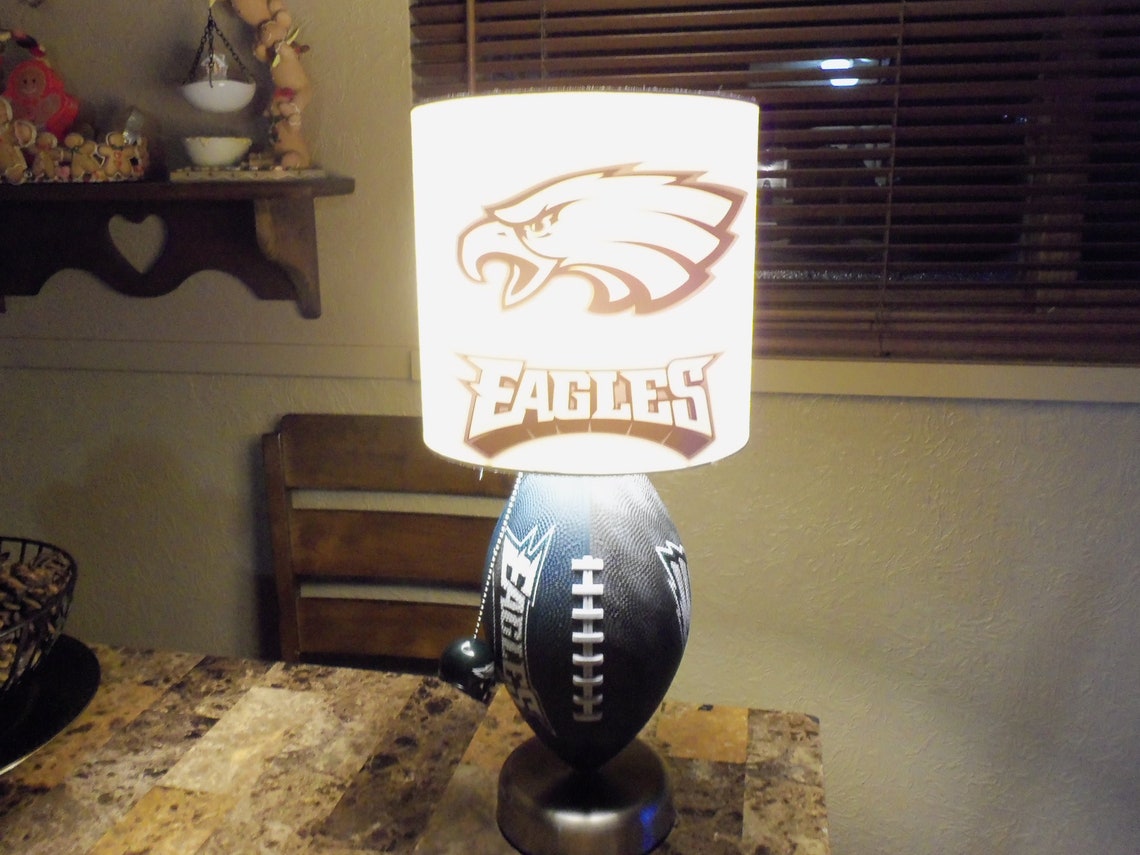 PHILADELPHIA EAGLES FOOTBALL Table Lamp Handcrafted Etsy