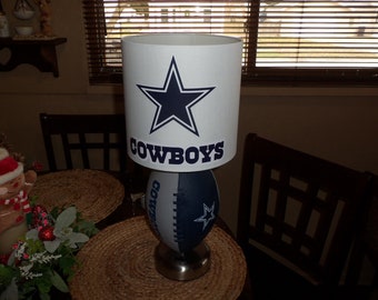 DALLAS COWBOYS FOOTBALL Table Lamp (Handcrafted)