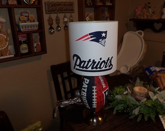 NEW ENGLAND PATRIOTS Football Table Lamp (Handcrafted)
