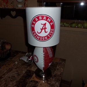 UNIVERSITY OF ALABAMA Football Table Lamp (Handcrafted)