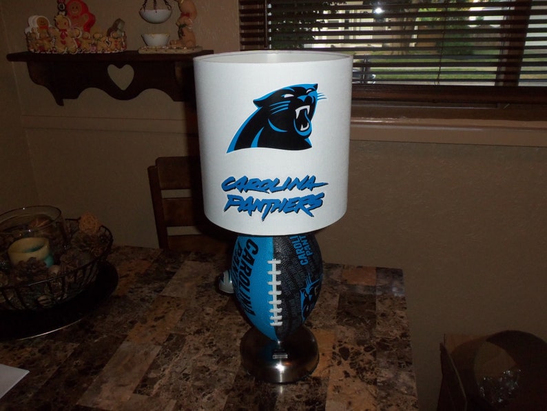 CAROLINA PANTHERS FOOTBALL Table Lamp handcrafted Etsy