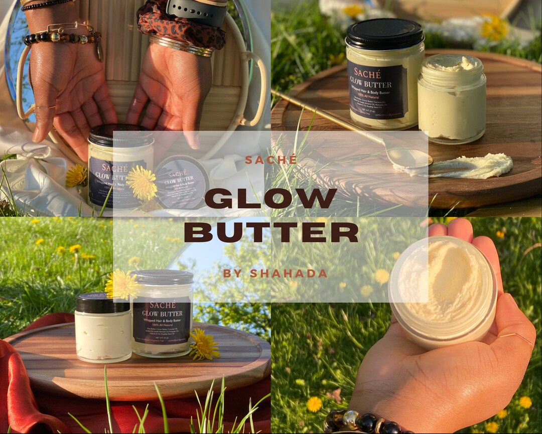 Saché Glow Butter/All Natural/Whipped Body Butter Etsy España