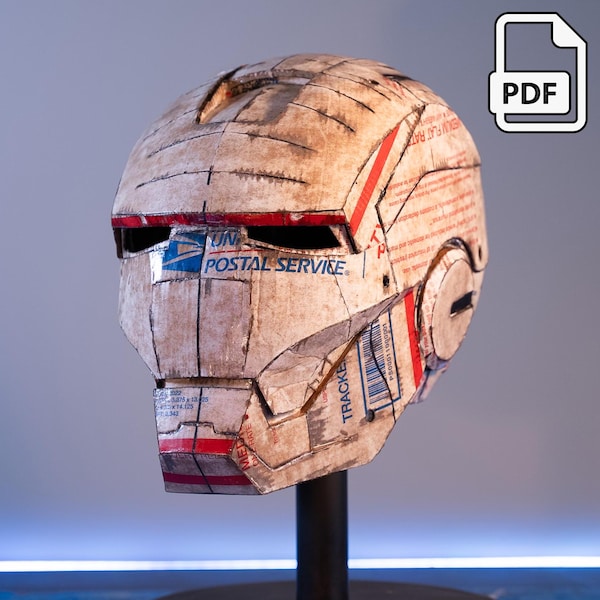 Cardboard Iron Man Helmet Template