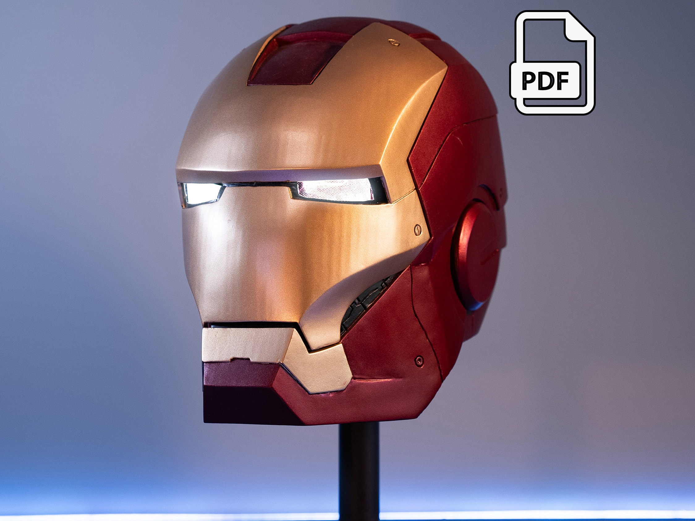 Iron Man Helmet Cardboard Template UK