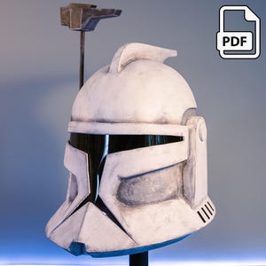 Casco de soldado clon de fase 1 + plantillas de telémetro