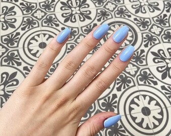 Baby Blue Nails Etsy Ireland