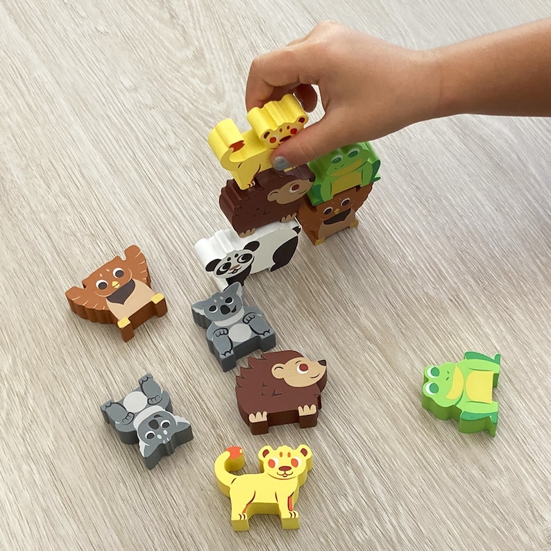 Crazy Animals: The balance toy by Max & Lea For children aged 1 to 6 years Stacking shapes Fine motor skills and development image 2