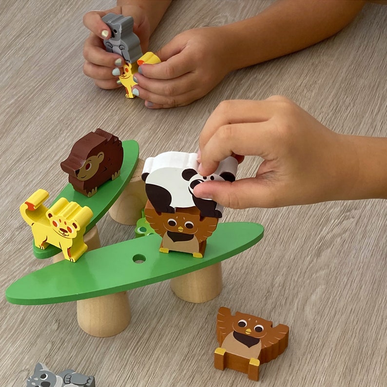 Crazy Animals: The balance toy by Max & Lea For children aged 1 to 6 years Stacking shapes Fine motor skills and development image 8