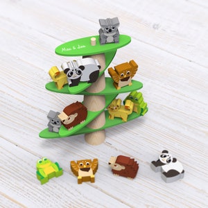 Crazy Animals: The balance toy by Max & Lea For children aged 1 to 6 years Stacking shapes Fine motor skills and development image 7