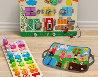 PREMIUM PACK includes 3 wonderful toys from Max & Lea, to put the child’s fine motor skills to work and stimulate him