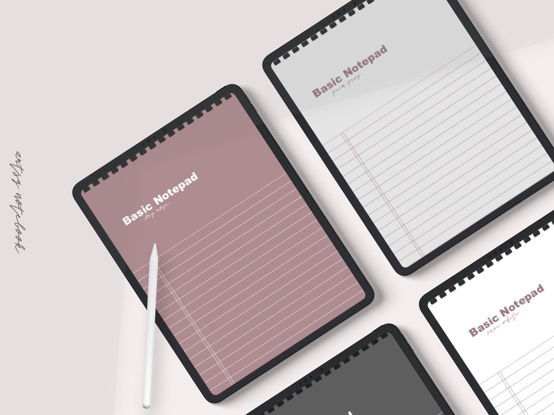 4 Volume Digital Notepads for Ipad & Tablet 24 Hyperlinked Etsy
