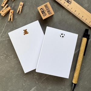 Small Kids Notepad, Children's notebook, telephone pad, memo jotter, party bag filler, teacher reward, football party, teddy bear notes
