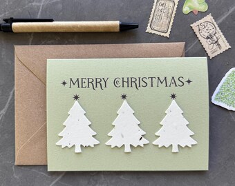 Plantable Christmas Card, Seeded Christmas card for planting, Sustainable and eco friendly, for Gardeners, For Dad, For Grandad, For Teacher