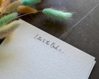 Papel para bodas, Carta a la novia, Papel de carta blanco de lujo, Cartas de amor, Votos matrimoniales, Discurso de boda, Carta del día de la boda