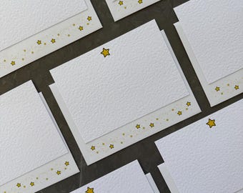 Set of Note Cards, Pack of correspondence cards, Star note cards, Gold Star Card, Pupil Reward, Good work recognition, Multipack