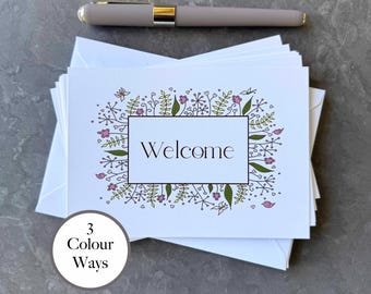 Welcome cards for Bed and Breakfast, Event Welcome, Retreat, Airbnb, Rental Cottage Arrival Card, Card for Guests at B&B