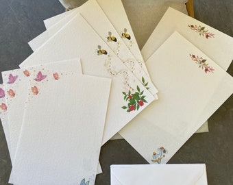 beautiful paper for writing 45 Piece Writing Set, Bees, Butterflies and Ladybirds, Letter Writing Paper, Letter Writing Set, Stationery Set