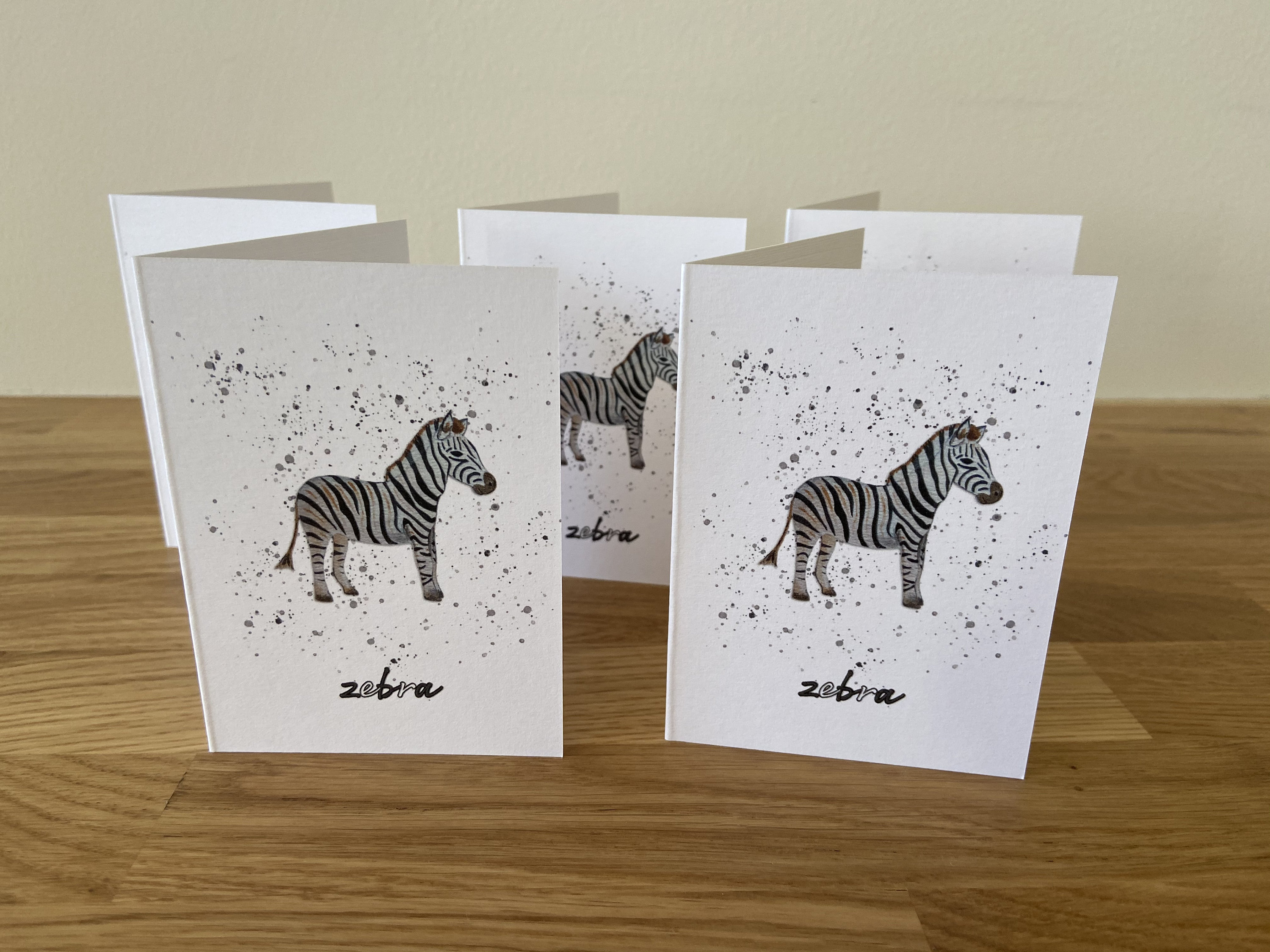 Note Cards / Set of 5 Cards / Zebra Note Cards / Blank Cards / Etsy UK