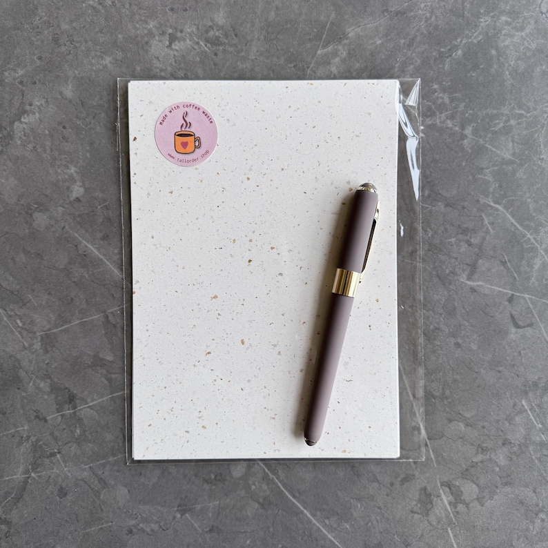Papel de escribir con extracto de café, juego de cartas, regalo para amantes del café, amigos por correspondencia, papel especial ecológico 30 sheets