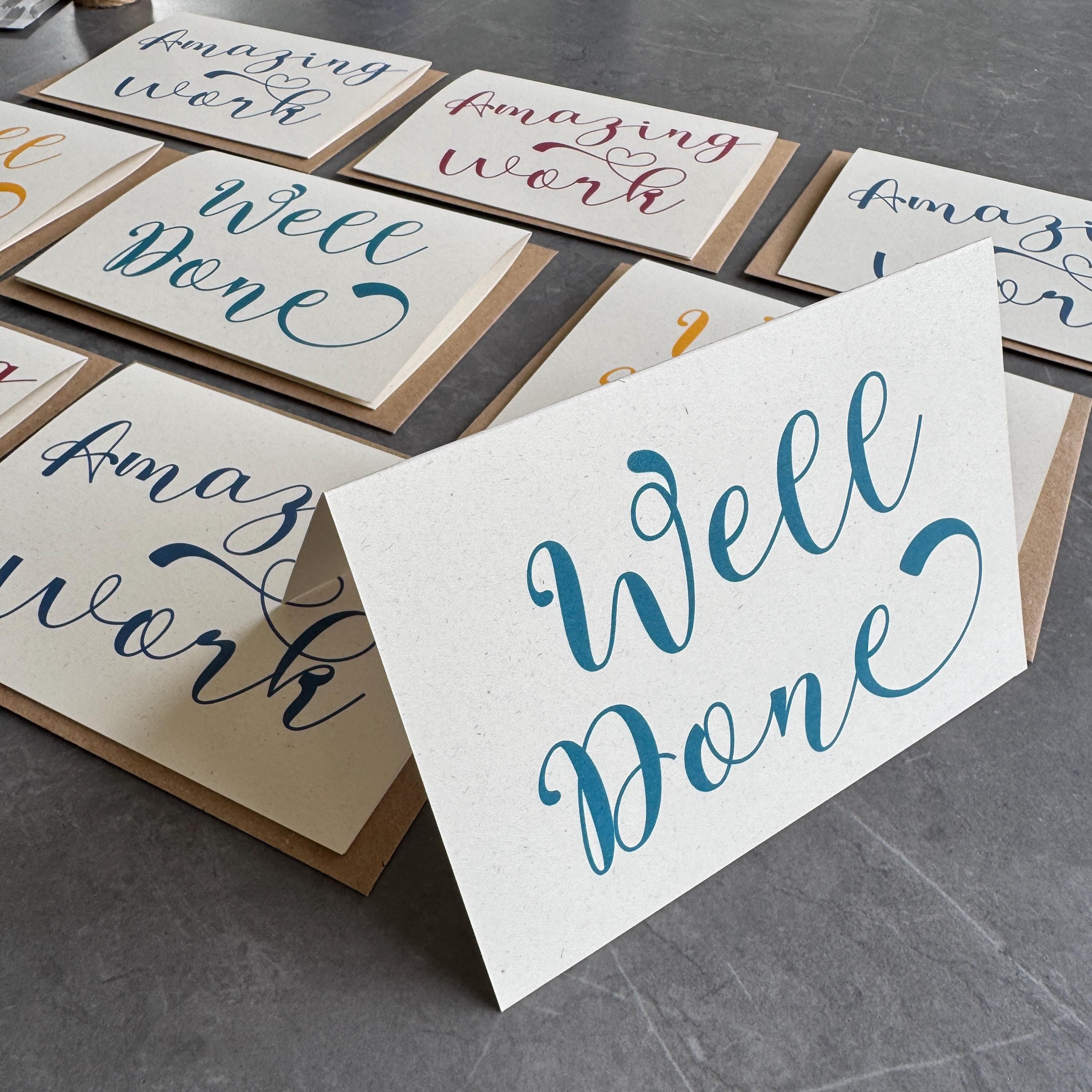Pack of Well Done and Awesome Work Cards, Congratulations Cards, Good ...