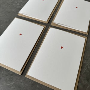 Tiny Love Heart Note Cards, Blank Cards, Small Card, Pack of cards, Multipack, Fully recycled sustainable materials image 5