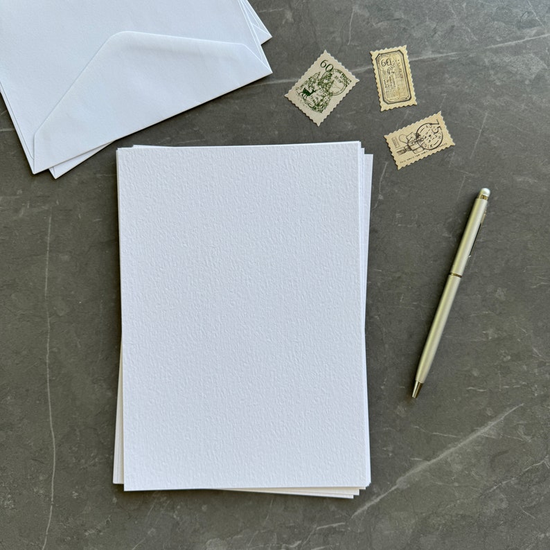 Thick white textured paper