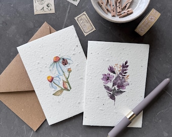 Plantable Card, Wildflower Seed Card, Daisy Card, Sustainable Eco Friendly, Birthday, General Greeting