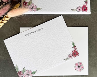 Set of Personalised Note Cards, Pack of correspondence cards, Custom note cards, Thank You Cards, Headed Postcards, Multipack