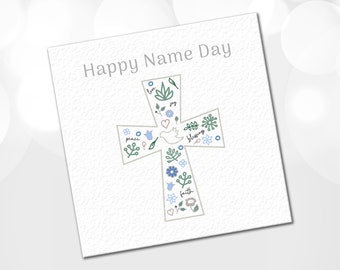 Happy Name Day Card, Christian Name Day Celebration Card