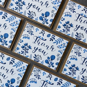 Thank You Note Cards, Recycled Note Cards, Blank Cards, Floral Cards, Wedding Thank You Cards