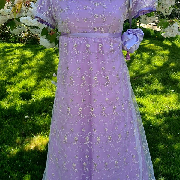 Regency Ballgown 1800s Dress UK size 10
