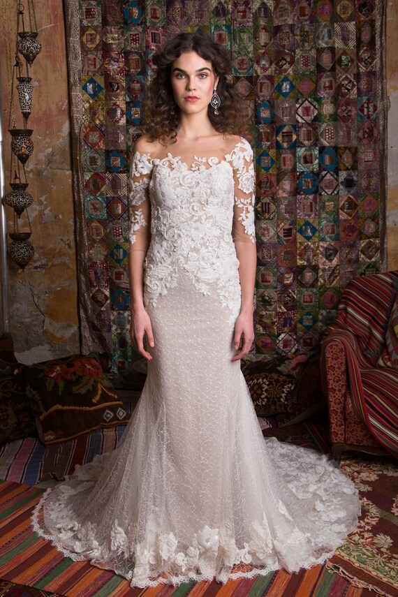 elegant slim wedding dresses