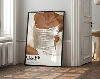 SAINTHOODSTUDIO |  A sophisticated Woman In Silk White Dress, Printable Digital Download, Hypebeast Decor, Digital Painting, Luxury Decor