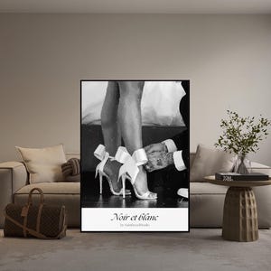 SAINTHOODSTUDIO | Noir et Blanc, Elegant Digital Painting, Luxury Print, Printable Wall Art, Modern Hypebeast Decor, Instant Download