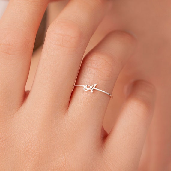 Personalised letter ring deals