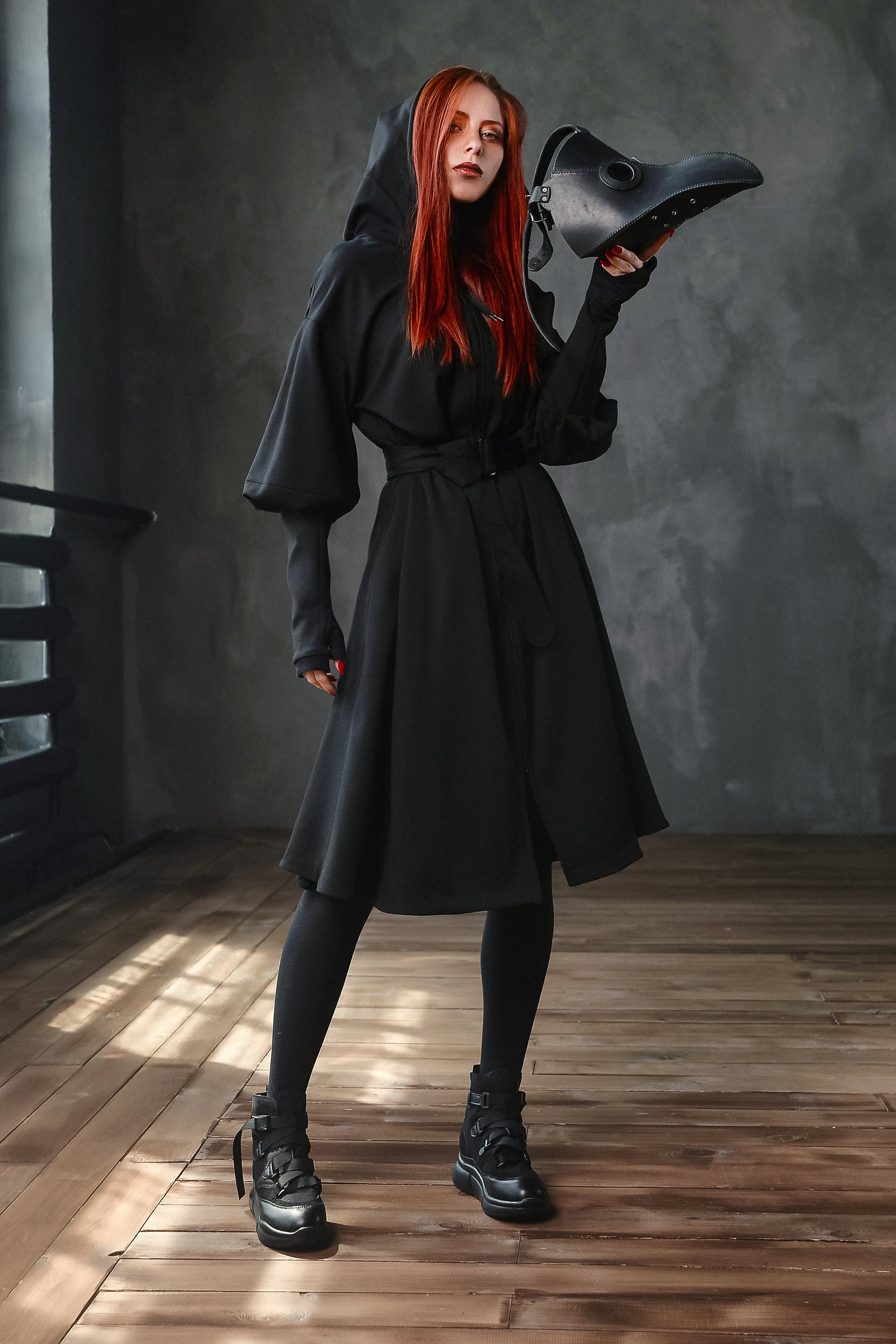hooded witch coat