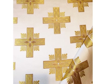 Broccato greco metallizzato. Larghezza 145 cm